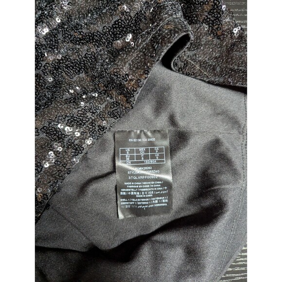 Vintage Guess‎ Halter Dress Black Sequins Cocktail Sheer Panels Size S - Picture 9 of 10